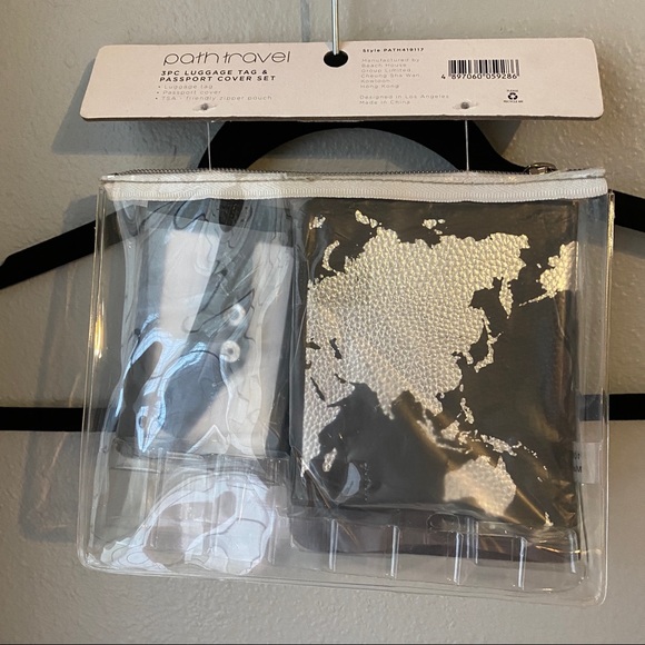 Pathtravel 3 Piece Luggage Tag Passport Cover Set - Picture 2 of 3